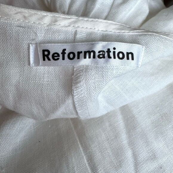 NEW Reformation Clearwater Linen Dress in White - Picture 7 of 8